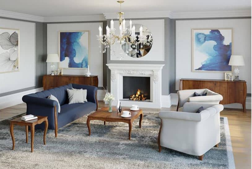 ANDERSA , Neoclassical MDF and Beech Wood Coffee Table
