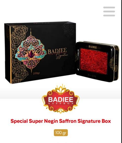 BADIEE SAFFRON Special Super Negin Saffron - Premium Signature Box 100g