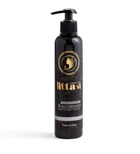 Littasi Sulfate-Free & Paraben-Free Specialized Keratin Care Shampoo with Hydrolyzed Keratin & Vitamin E  Professional Repair, Smoothing & Moisturizing Shampoo for Keratin-Treated, Damaged, Frizzy & Sensitive Hair (320 ml)