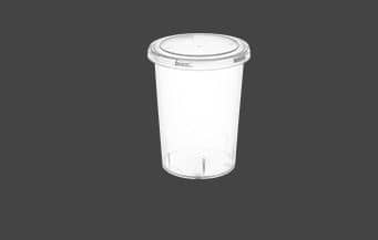 535ML Round PP Plastic Food Container with 95MM Twist-Off Neck, IML Decoration & Heat-Sealed Lid
