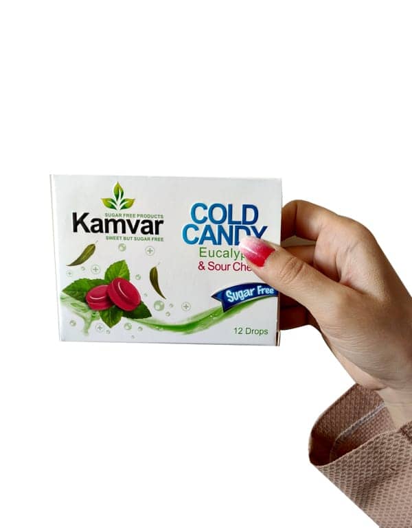 Kamvar Sugar-Free Cooling Hard Candy Assorted Fruit & Mint Flavors -30g
