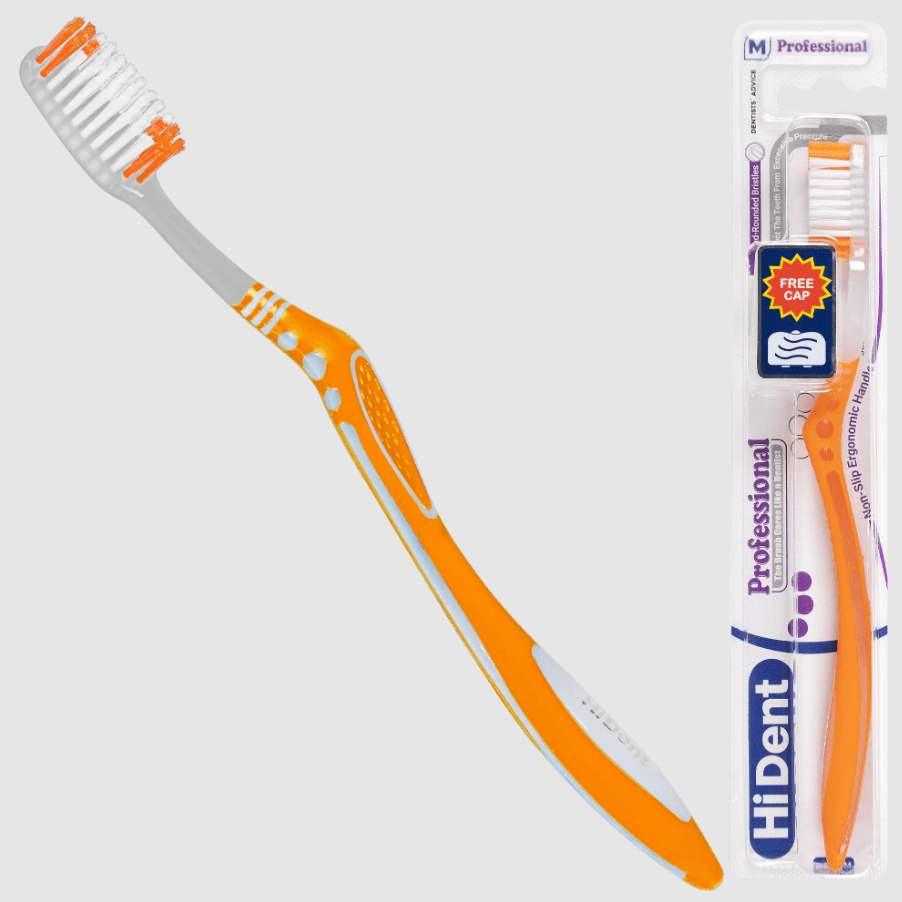 Hident Professional Medium Toothbrush with Frame