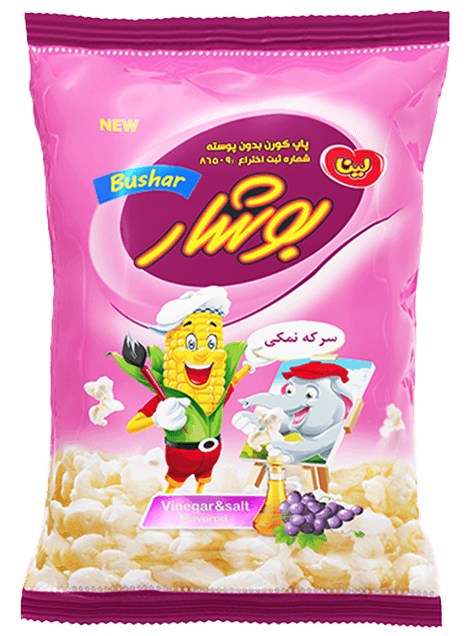Salt & Vinegar Flavor Bushar Hulless Popcorn