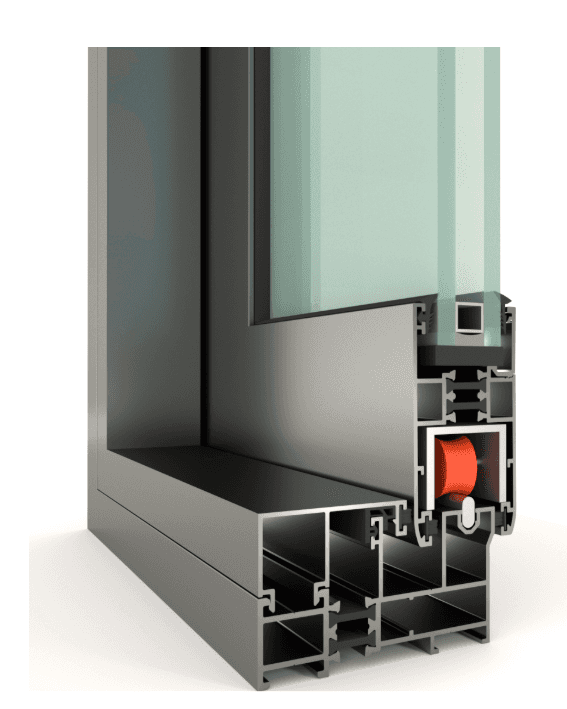 single-rail thermal break sliding window system MTS 77