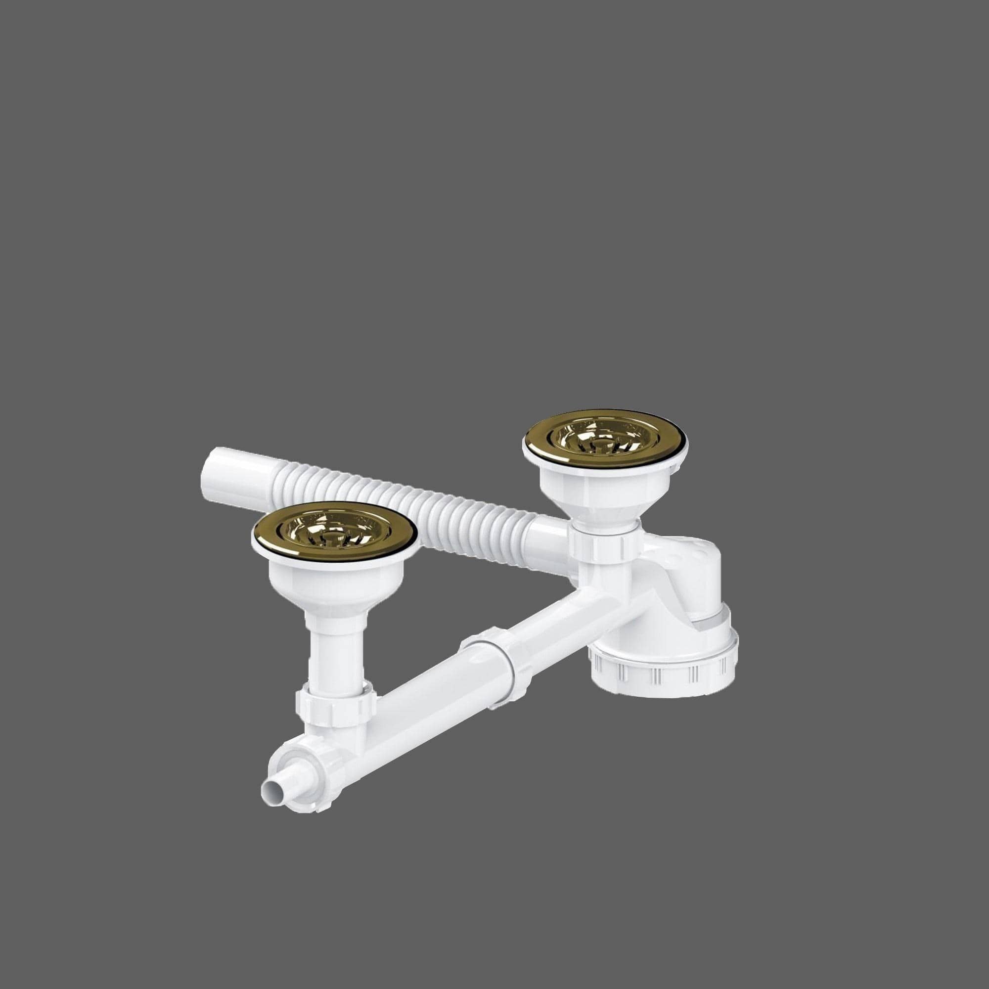 Extra-Flat Double-Bowl Fancy Siphon without Overflow