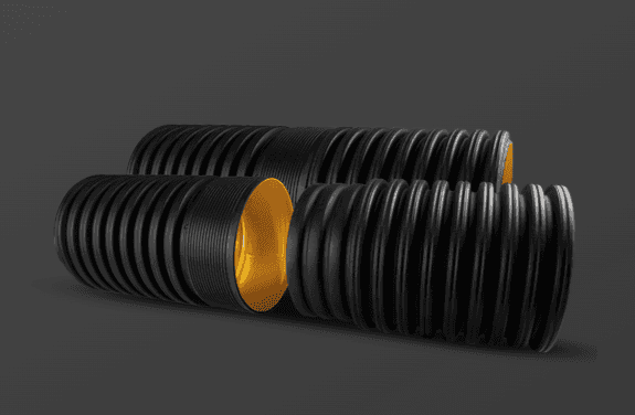 Double-walled polyethylene pipe (corrugated)