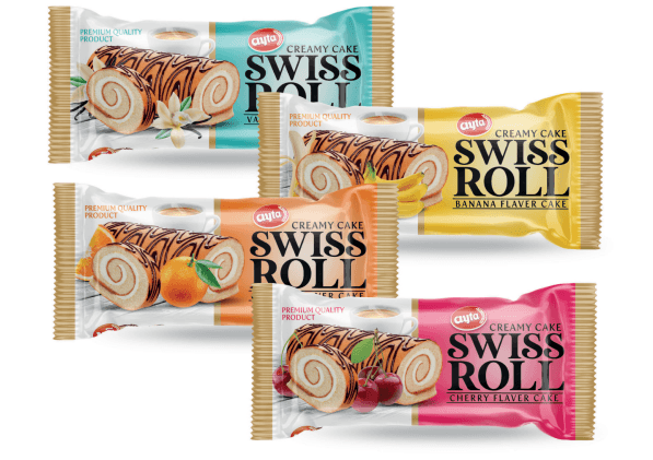 Swiss Roll  Creamy Cake (Vanilla / Banana / Orange / Cherry)