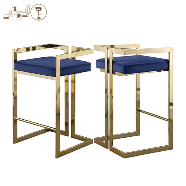 Open Naples Gold Chair - Modern Four-Legged Decorative Chair