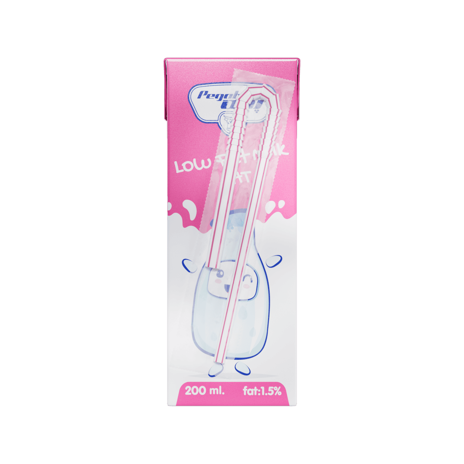Pegah UHT Low Fat Sterilized Milk - 200 cc Slim Pack
