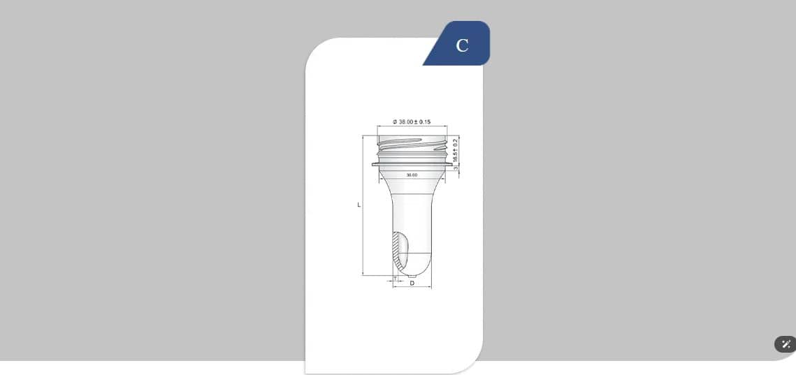 38mm 3-Start Neck PET Preforms for Non-Carbonated Beverage Bottles - Juice, Milk & Dairy Products - 14.7g to 34g