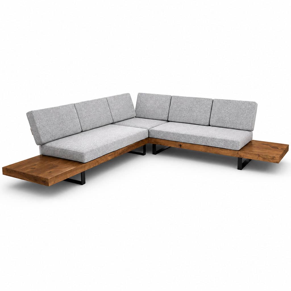Zed Design Ghazal Modern L-Shaped Upholstered Sofa