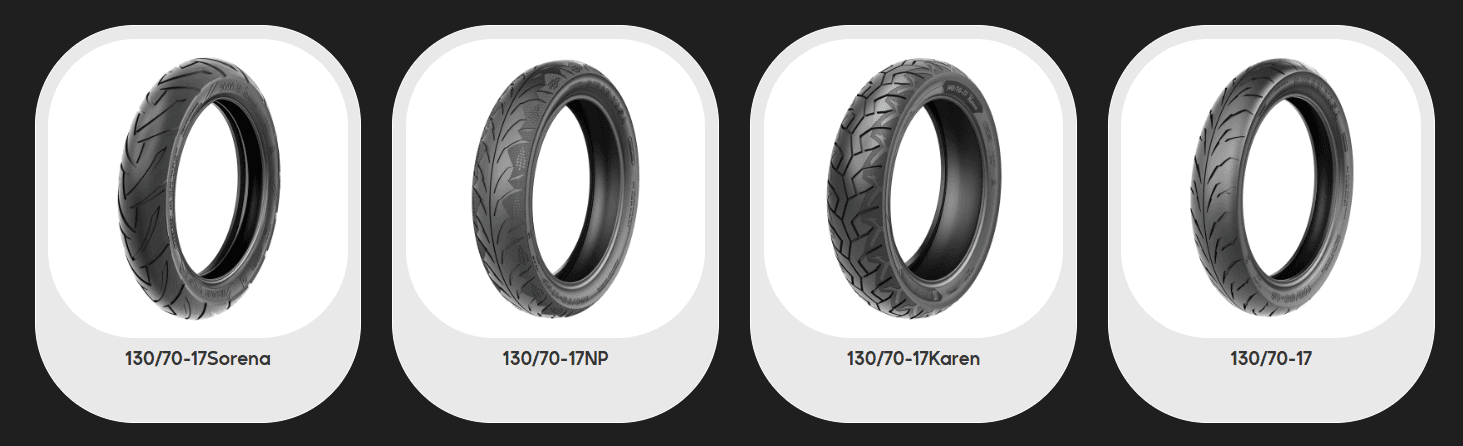 Wide Urban Motorcycle Tire 130/70-17 Front & Rear 6PR