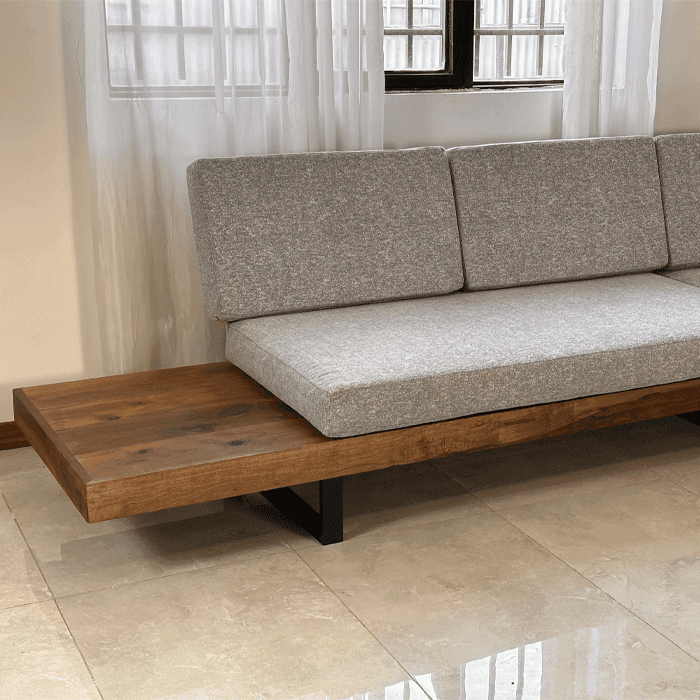 Zed Design Ghazal Modern L-Shaped Upholstered Sofa