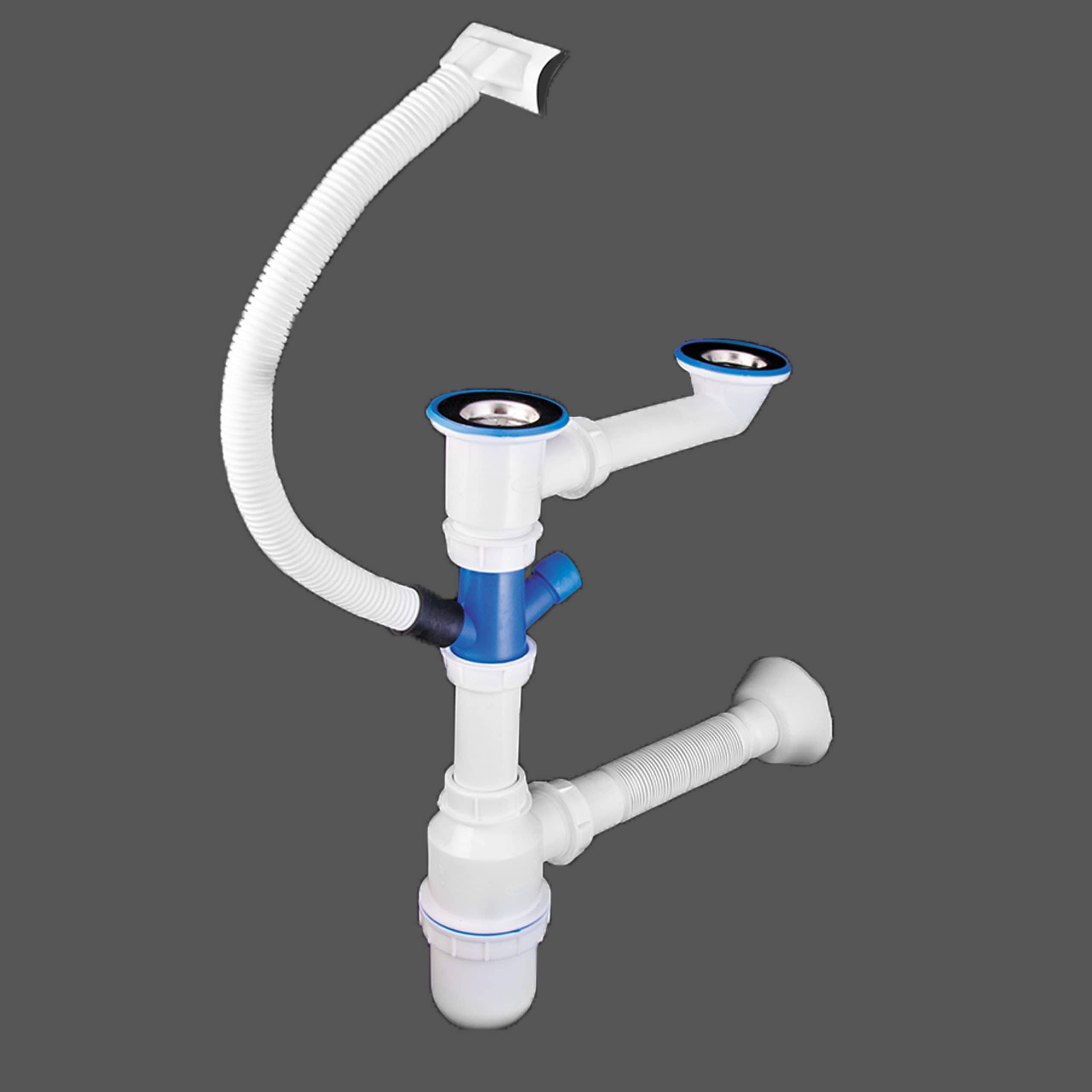 Bottle trap for bouble bowl sinks