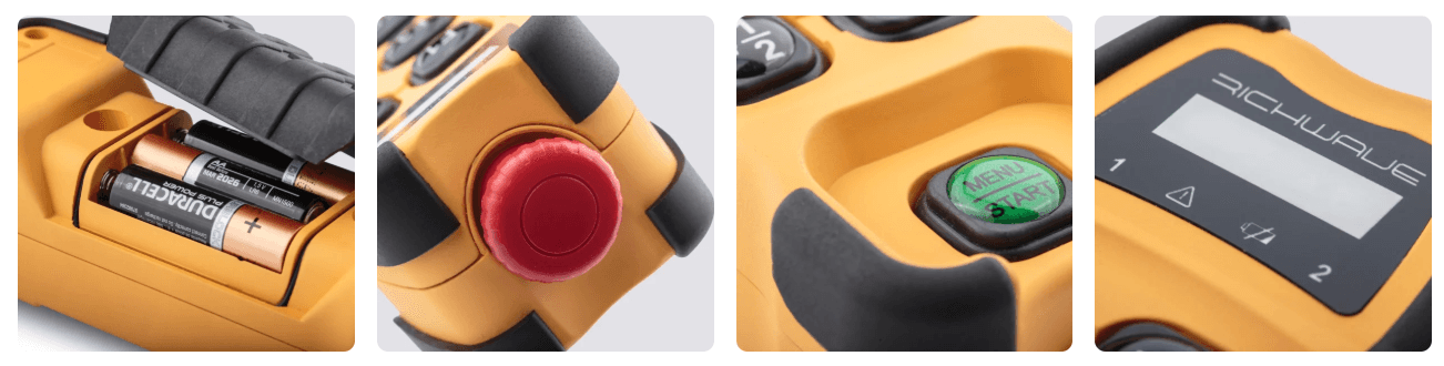 RichWave TE-RX/S401A 4-Button Single-Speed Overhead Crane Remote Control