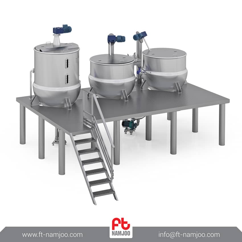 Production line for various non-meat canned products