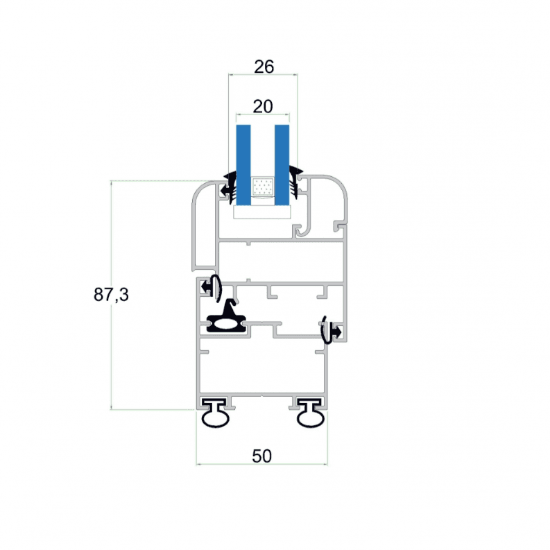 AH50 is a non-thermal break door and Window System