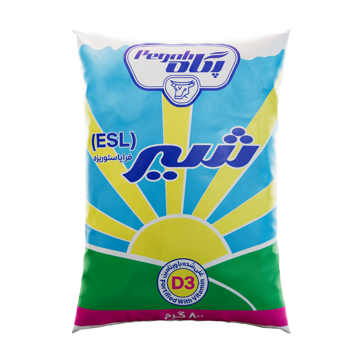 Pegah Pasteurized Low Fat Milk - 900 g Plastic Bag