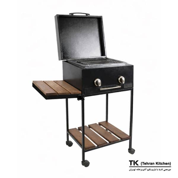 Tehran Kitchen 50 cm Freestanding Gas & Charcoal BBQ with Flat Lid