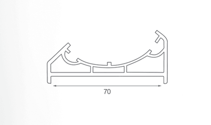 pipe adapter profile 70mm
