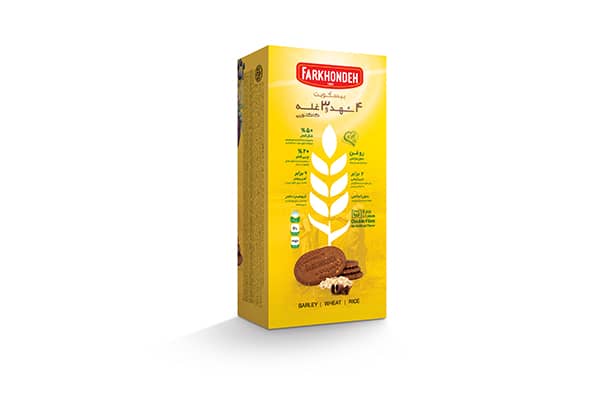 Farkhondeh Multi Cereals Biscuit with CocoaTaste-215gr