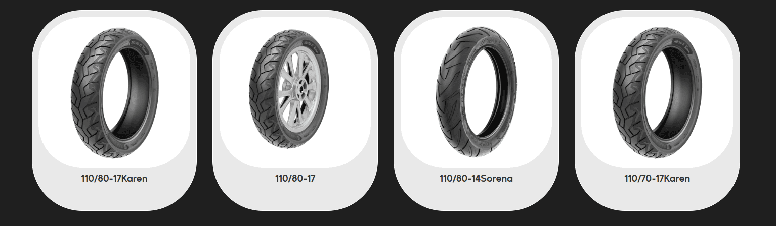 Urban Motorcycle Tires 17 Inch Front & Rear 6PR