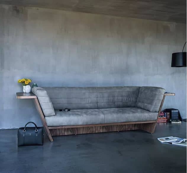 Zed Design Liana Modern 3-Seater Solid Natural Wood Sofa with 3.5 cm Wooden Frame, Upholstered Cushions & Hypoallergenic Finish