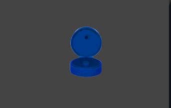 37mm SP400 Flip-Top PP Bottle Cap with IHS Tamper-Evident Seal for Food & Beverage Bottles - 6g