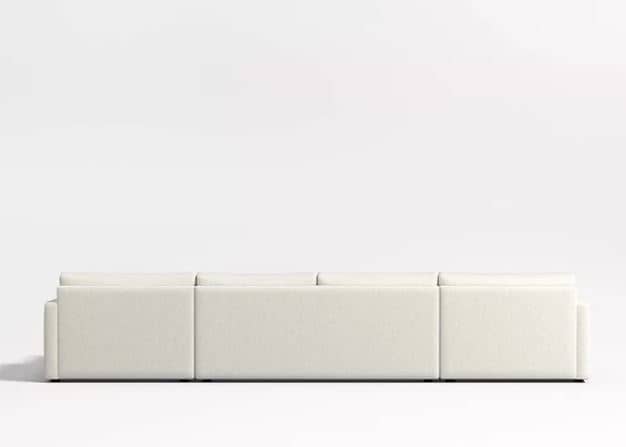 Zed Design Ilya U-Shaped Comfort Sofa with Solid Natural Wood Frame