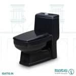 One piece toilet