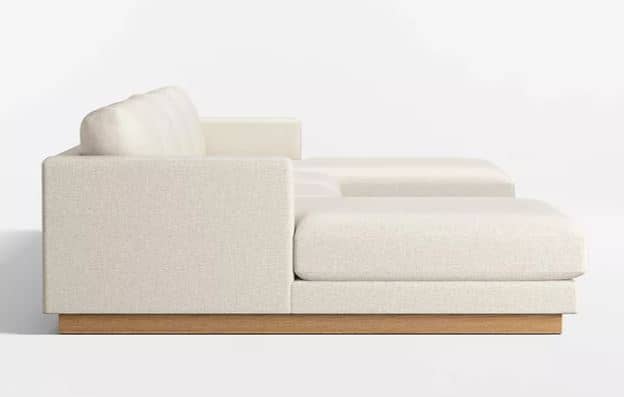 Zed Design Arta U-Shaped Comfort Sofa with Solid Natural Wood Frame & Hypoallergenic Foam