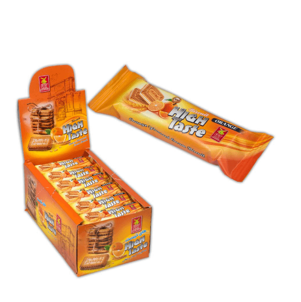 High Taste Mini Orange Cream Biscuit Box 4 Pcs