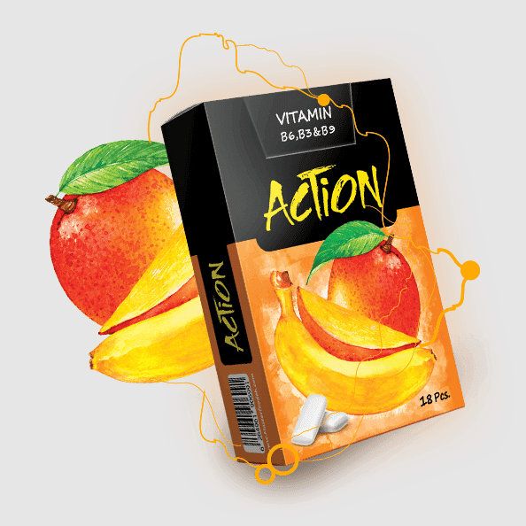 Caffeine Free Banana and Mango Chewing gum