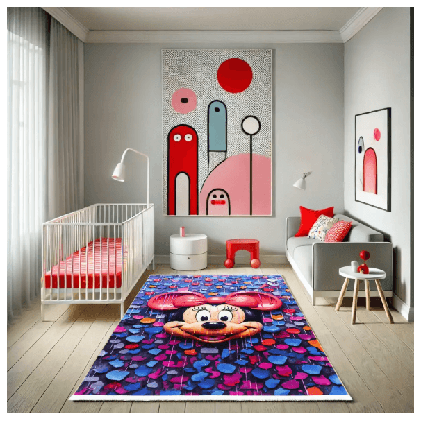 Polyester-Polyogen Rug, Kids Collection,Gray 25 KD0020
