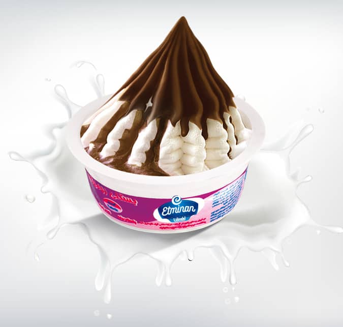 Vanilla Pasteurized & Homogenized Cup Ice Cream with Cocoa Topping (Romika)