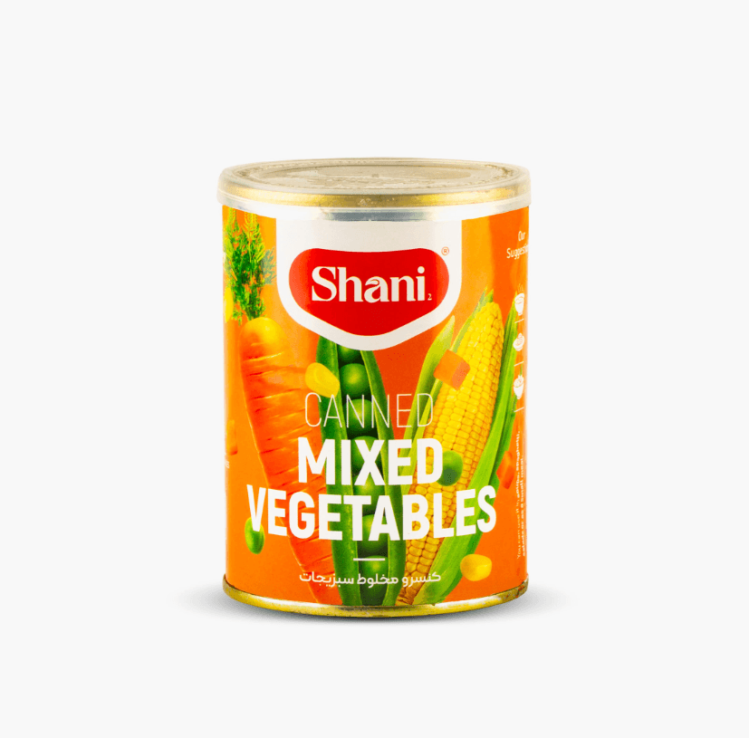 Canned Mixed Vegetables Rich in Fiber and Essential Vitamins