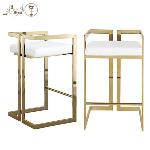 Open Naples Gold Chair - Modern Four-Legged Decorative Chair