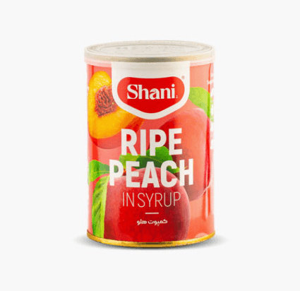 Canned Ripe Peach Compote in Syrup