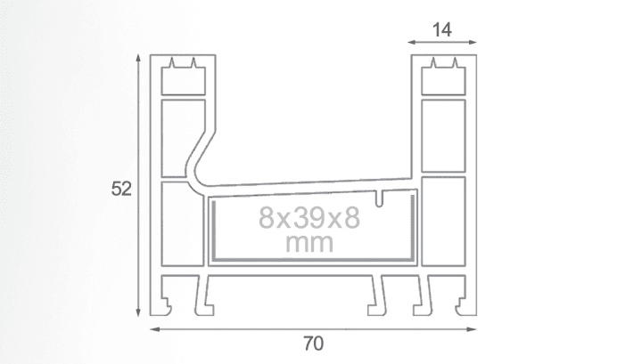 Double-rail frame profile