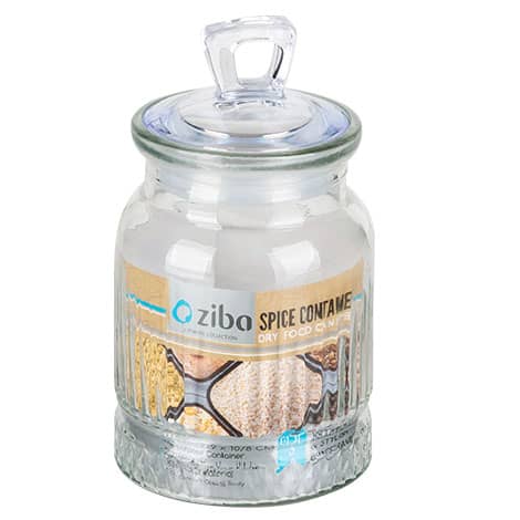 Square Glass Spice Jar
