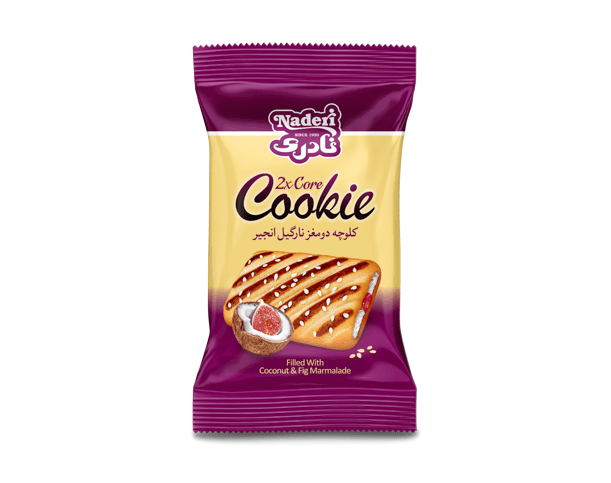  2cores Cookie filled with Coconut and Fig marmalade ,Coconut, Sour cherry  
