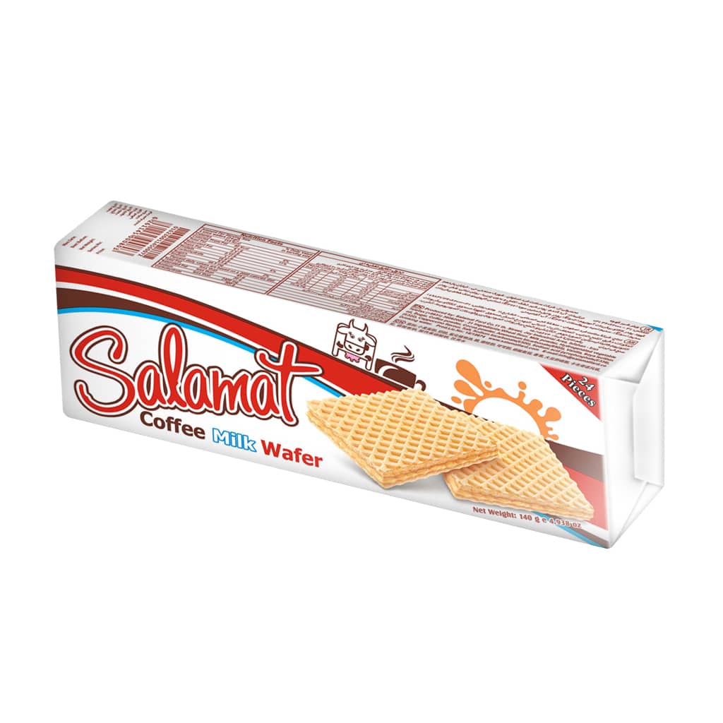 Salamat Vaina Dark Chocolate & Milk Coffee Cream Wafer Biscuits - 140 g