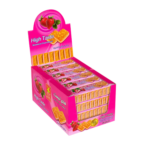 Strawberry Cream Biscuit with Cream Filling