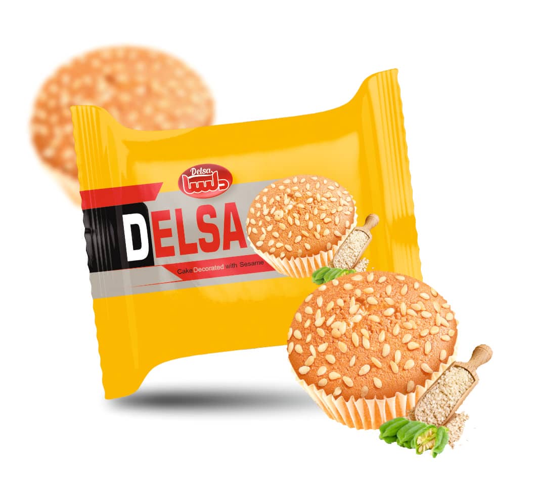 Delsa Single Pack Cake with Almond Slices & Sesame