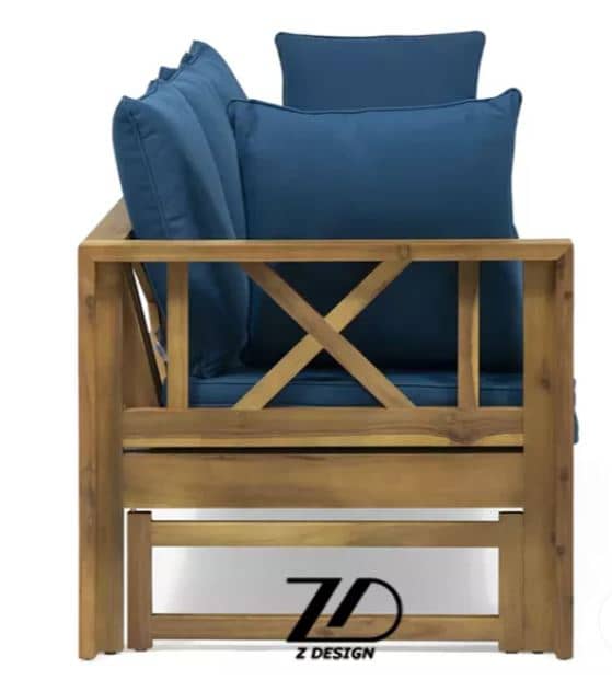 Zed Design Modern Classic Russian Wood 3-Seater Convertible Sofa Bed with Customizable Upholstery