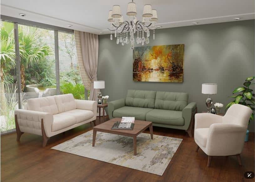 NIVAN Post-Modern Sofa , Fir & Plywood Frame with High-Density Sponge