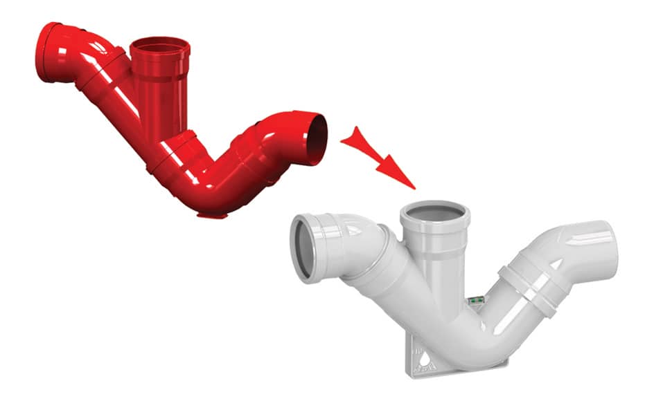 Triple-Branch PP Siphon (Sanitary Sewer Fitting)