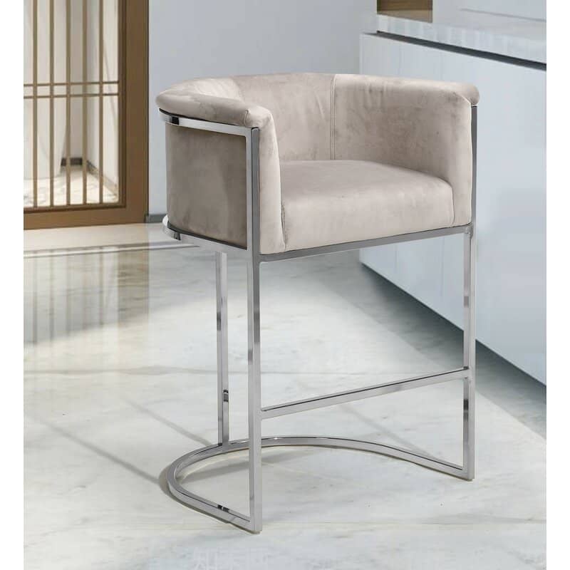 Silver Open Door Chair - Scratch-Resistant Metal Base & Ergonomic Design