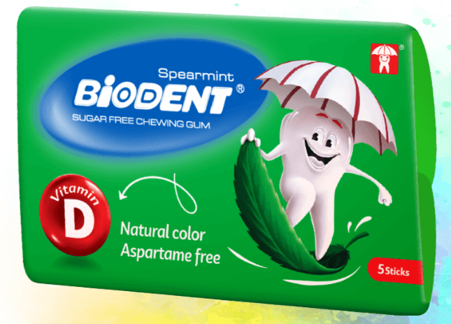 Vitamin D Chewing Gum with Mint Flavor