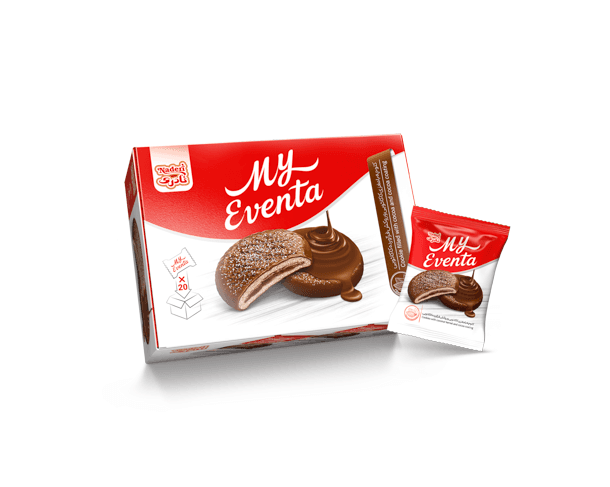 Chocolate Coated Cookie filled with Cocoa or Coconut (My Eventa)